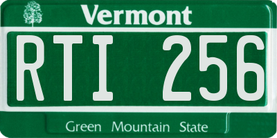 VT license plate RTI256
