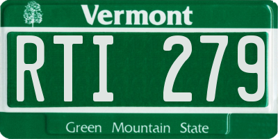 VT license plate RTI279