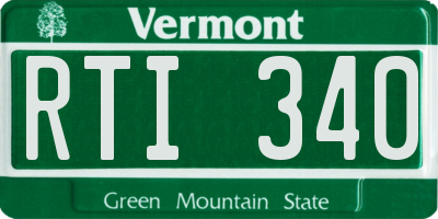 VT license plate RTI340
