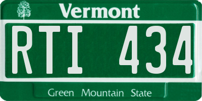 VT license plate RTI434