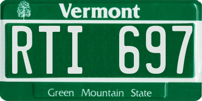 VT license plate RTI697