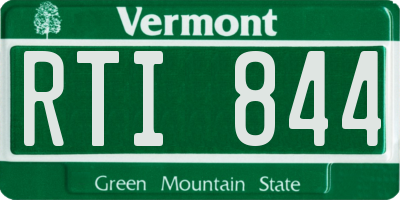 VT license plate RTI844