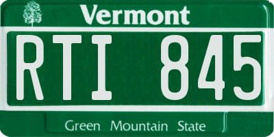 VT license plate RTI845