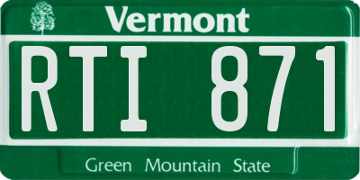 VT license plate RTI871