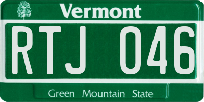 VT license plate RTJ046