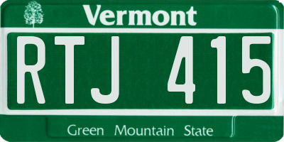 VT license plate RTJ415