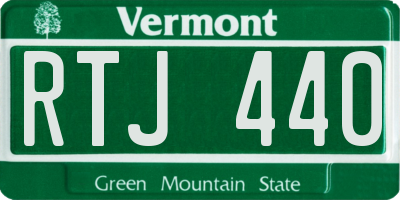 VT license plate RTJ440