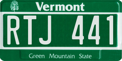 VT license plate RTJ441