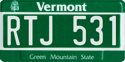 VT license plate RTJ531