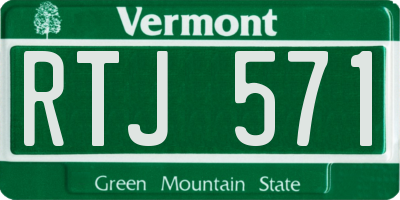 VT license plate RTJ571