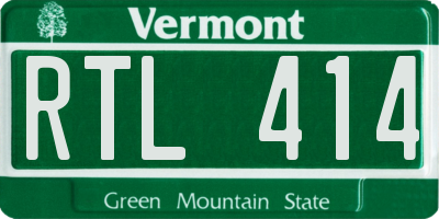 VT license plate RTL414