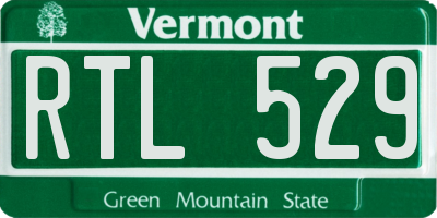VT license plate RTL529