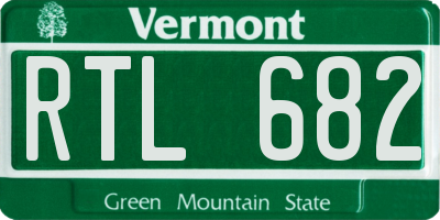 VT license plate RTL682