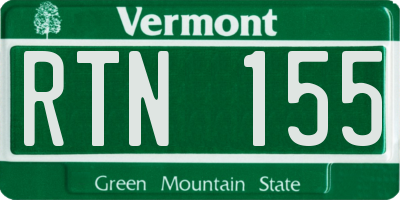 VT license plate RTN155