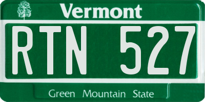VT license plate RTN527
