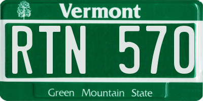 VT license plate RTN570