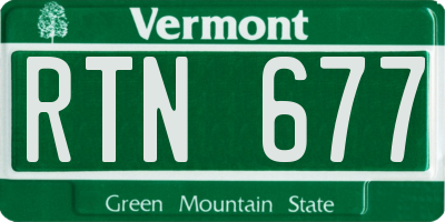 VT license plate RTN677