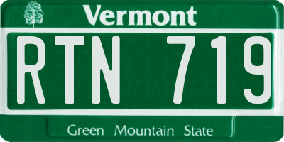 VT license plate RTN719