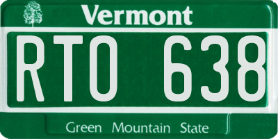 VT license plate RTO638