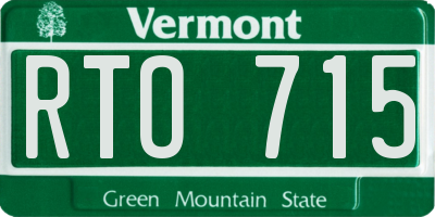 VT license plate RTO715