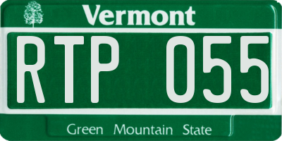 VT license plate RTP055