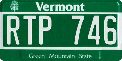 VT license plate RTP746