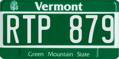 VT license plate RTP879