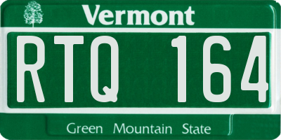 VT license plate RTQ164