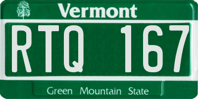 VT license plate RTQ167
