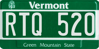 VT license plate RTQ520