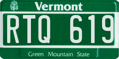 VT license plate RTQ619