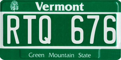 VT license plate RTQ676
