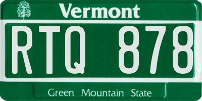VT license plate RTQ878