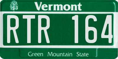 VT license plate RTR164
