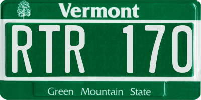 VT license plate RTR170
