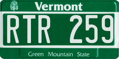 VT license plate RTR259