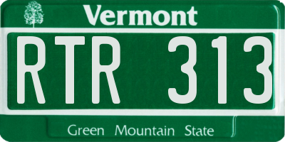 VT license plate RTR313