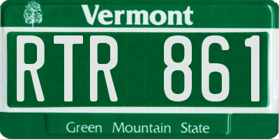 VT license plate RTR861