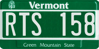 VT license plate RTS158