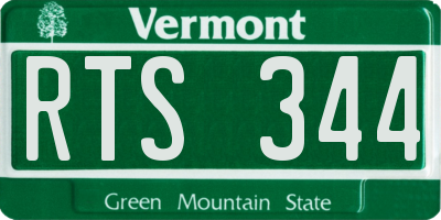 VT license plate RTS344