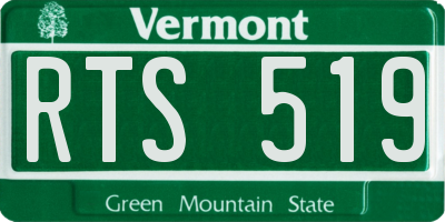 VT license plate RTS519