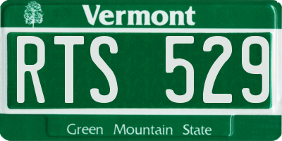 VT license plate RTS529