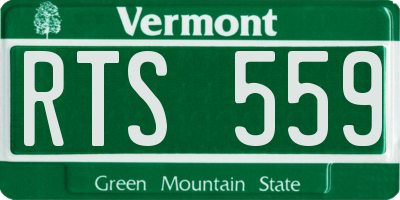VT license plate RTS559