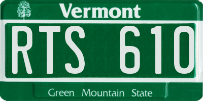 VT license plate RTS610