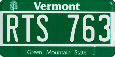 VT license plate RTS763