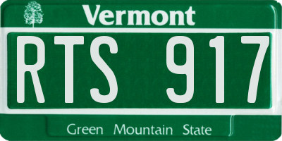 VT license plate RTS917
