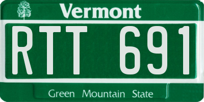 VT license plate RTT691