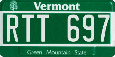 VT license plate RTT697