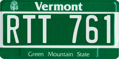 VT license plate RTT761