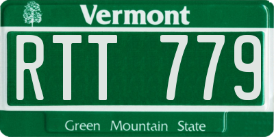 VT license plate RTT779